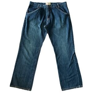 Chor Y2K Blue Jeans Midrise Straight Leg Grunge Vintage Size 38